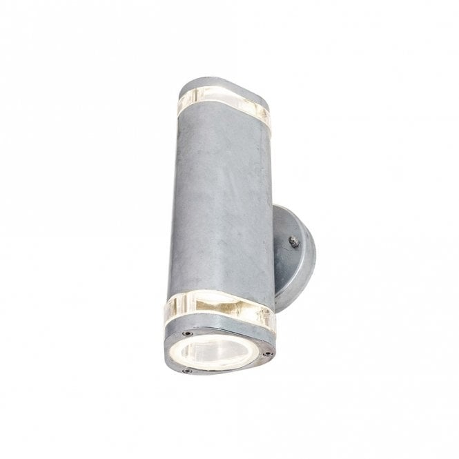 Edit Lighting Edit Coastal Glacier 2 Light Upwards and Downwards Wall Fitting in Galvanised Steel