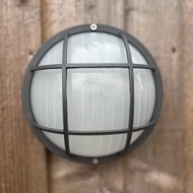 Edit Coastal Lulworth Outdoor Round Bulkhead Wall Light - Anthracite