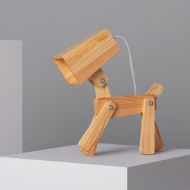 Edit Coba Single Light Table Lamp in Natural Wood Finish