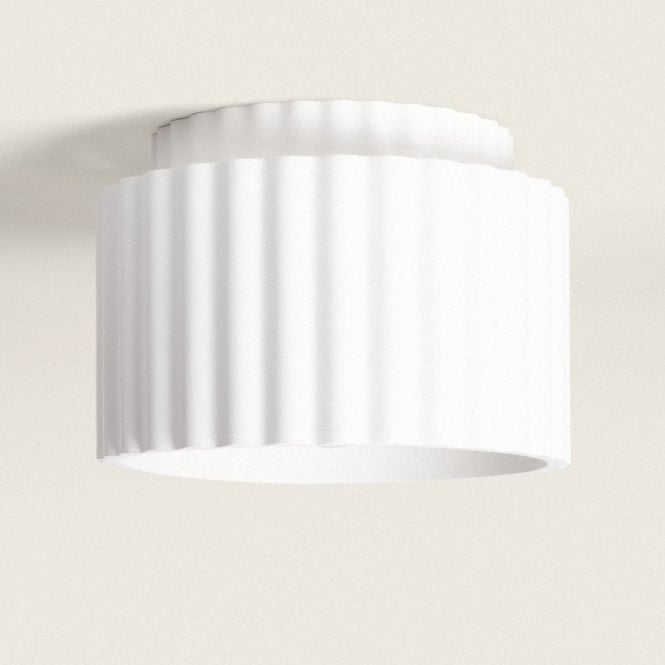 Edit Lighting Edit Column Double Sided Plaster Flush Ceiling Light  - White