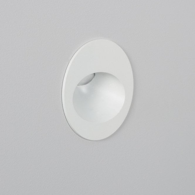 Edit Lighting Edit Coney Round Recessed Cool White 3W LED Outdoor Wall Light In White Finish