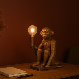 Edit Conor USB Rechargeable LED Monkey Table Lamp - Gold