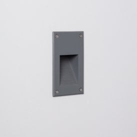 Edit Cooper 3W Daylight White LED Outdoor Recessed Step Light In Grey Finish