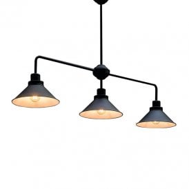 Edit Craft 3 Light Bar Ceiling Pendant In Black Finish