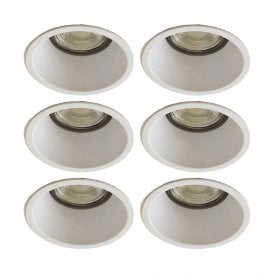 Edit Deep Recessed Fixed Downlight - Pack of 6 - White