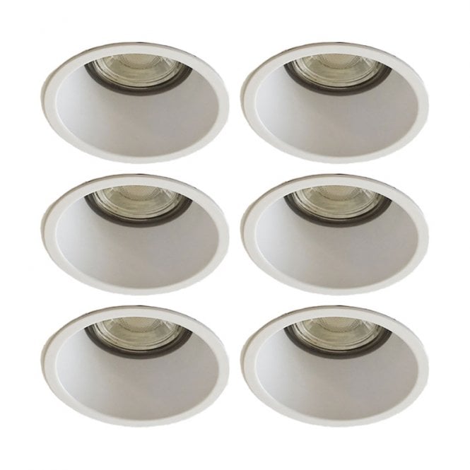 Edit Lighting Edit Deep Recessed Fixed Downlight - Pack of 6 - White