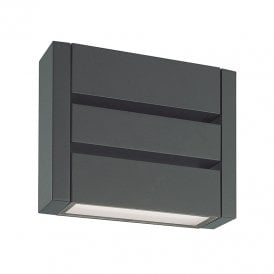 Edit Delos LED Outdoor Wall Light In Dark Grey Finish