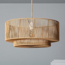 Edit Dicenta Single Light Ceiling Pendant In Natural Finish