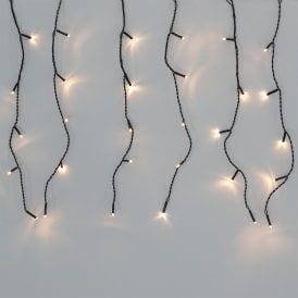 Edit Dimmable LED Outdoor Curtain Fairy Lights In Black Finish