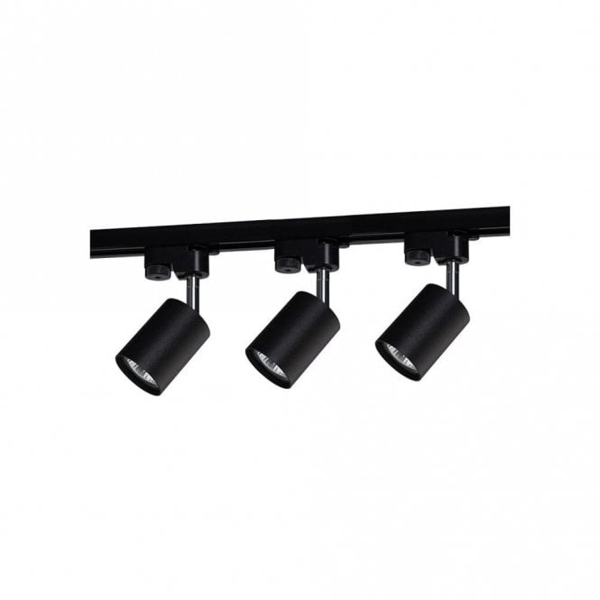 Edit Lighting Edit Directional 1 Circuit Aluminium Track 3 Light Kit in Black Finish