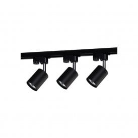 Edit Directional 1 Circuit Aluminium Track 3 Light Kit in Black Finish