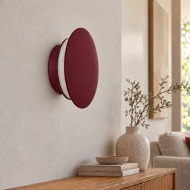 Edit Drop LED Flush Wall Light - Burgundy