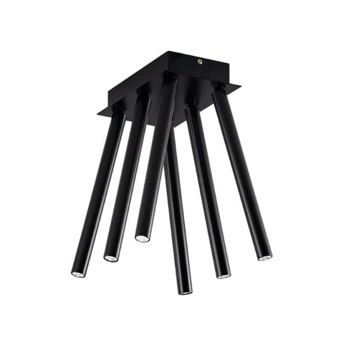 Edit Lighting Edit Duct LED Flush Ceiling Light In Black Finish
