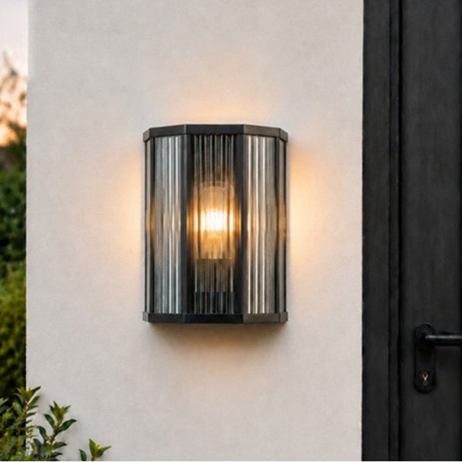 Edit Lighting Edit Dune Half Lantern Outdoor Wall Light - Black