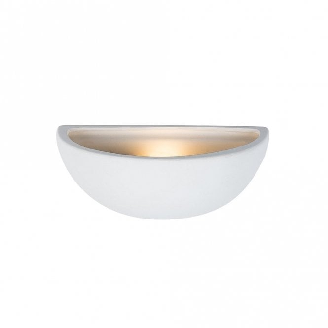 Edit Lighting Edit Ealing Single Light Ceramic Wall Fitting in White Finish