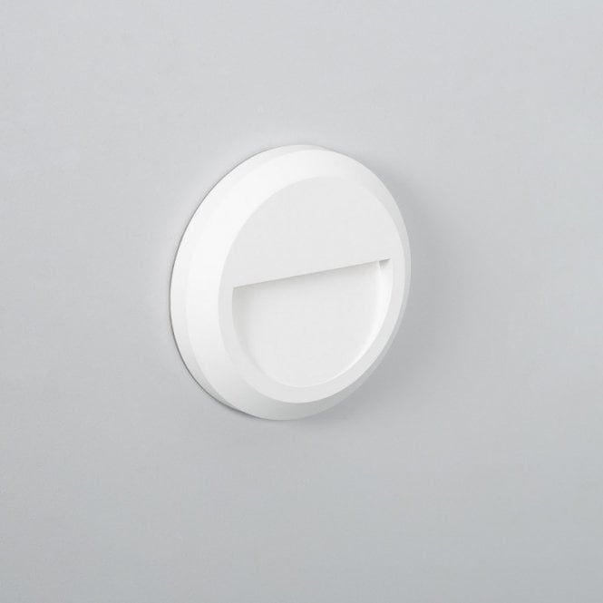 Edit Lighting Edit Edulis Round 1W Warm White LED Surface Outdoor Wall Light In White Finish