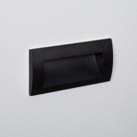 Edit Elin 4W Cool White LED Recessed Outdoor Wall Light In Black Finish