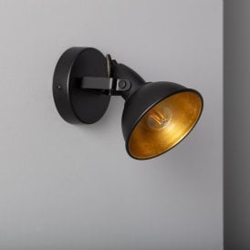 Edit Emer Single Light Ceiling Spotlight Fitting in Black Finish