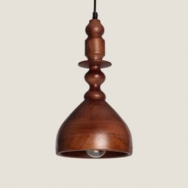 Edit Eravur Wood Ceiling Pendant Light - Brown