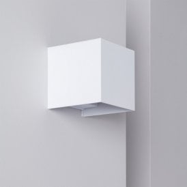 Edit Eros Cool White LED Outdoor Up & Down Wall Light in White Finish