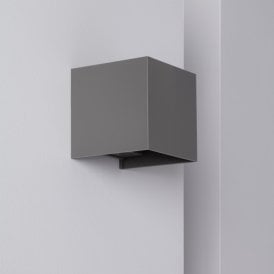 Edit Eros Warm White LED Outdoor Up & Down Wall Light in Grey Finish