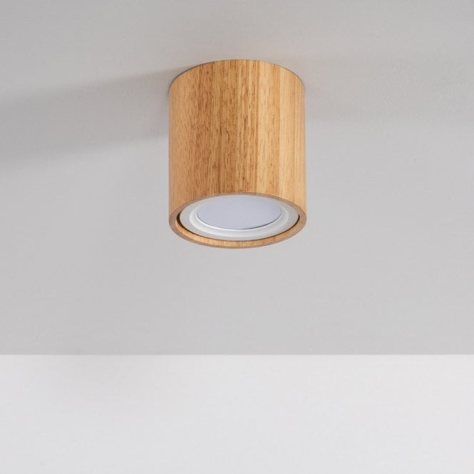 Edit Lighting Edit Esben LED Wooden Flush Downlight In Natural Finish