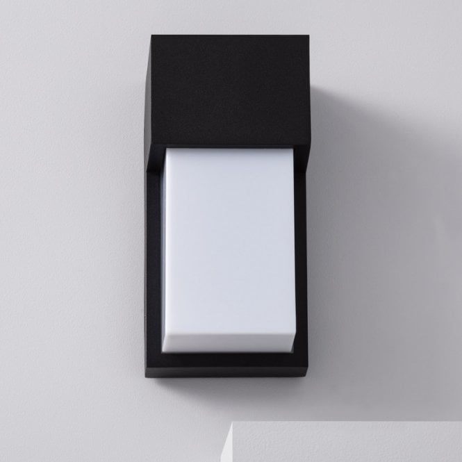 Edit Lighting Edit Etnea Single Light Outdoor Flush Wall Fitting in Black Finish With Opal Diffuser