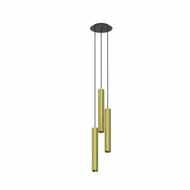 Edit Lighting Edit Eye 3 Light Cascade Ceiling Pendant In Black Finish and Gold