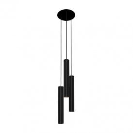 Edit Eye 3 Light Cascade Ceiling Pendant In Black Finish