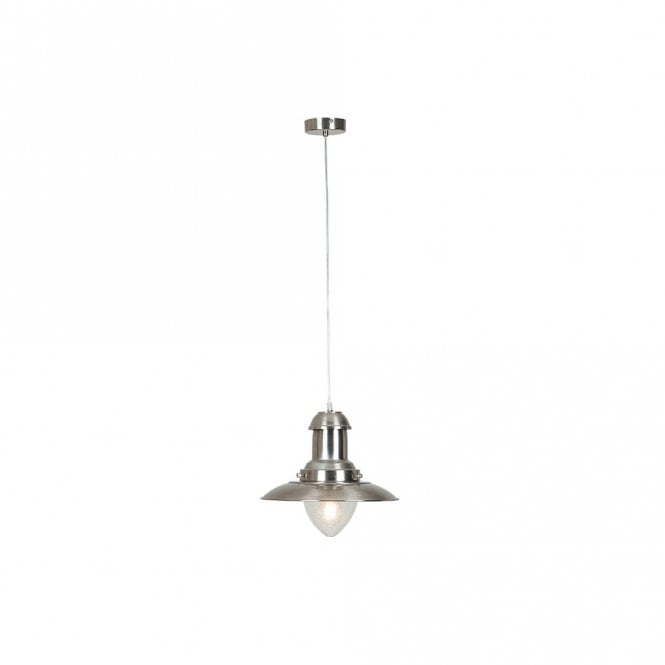 Edit Lighting Edit Fisherman Ceiling Pendant In Satin Nickel Finish