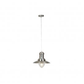 Edit Fisherman Ceiling Pendant In Satin Nickel Finish