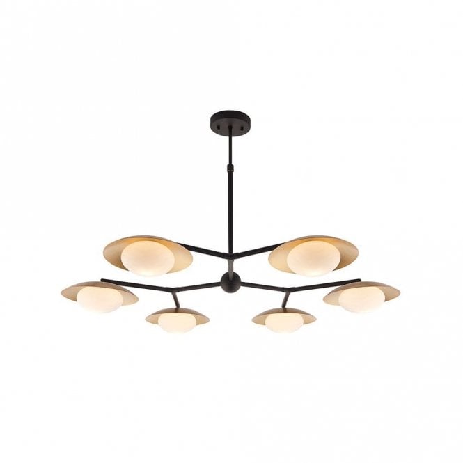 Edit Lighting Edit Franklin 6 Light Chandelier Fitting in Dark Bronze Finish