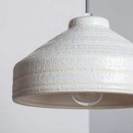 Edit Gazao Single Light Ceiling Pendant In White Finish