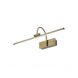 Edit Giotto LED Small Picture Light in Antique Brass Finish