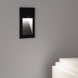 Edit Goethe Daylight LED Recessed IP65 Outdoor Wall Light In Black Finish