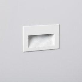 Edit Goethe Horizon Integrated Cool White LED Recessed Outdoor Wall Light in White Finish