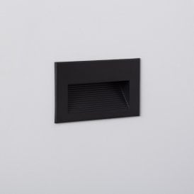 Edit Goethe Horizon Integrated Warm White LED Recessed Outdoor Wall Light in Black Finish