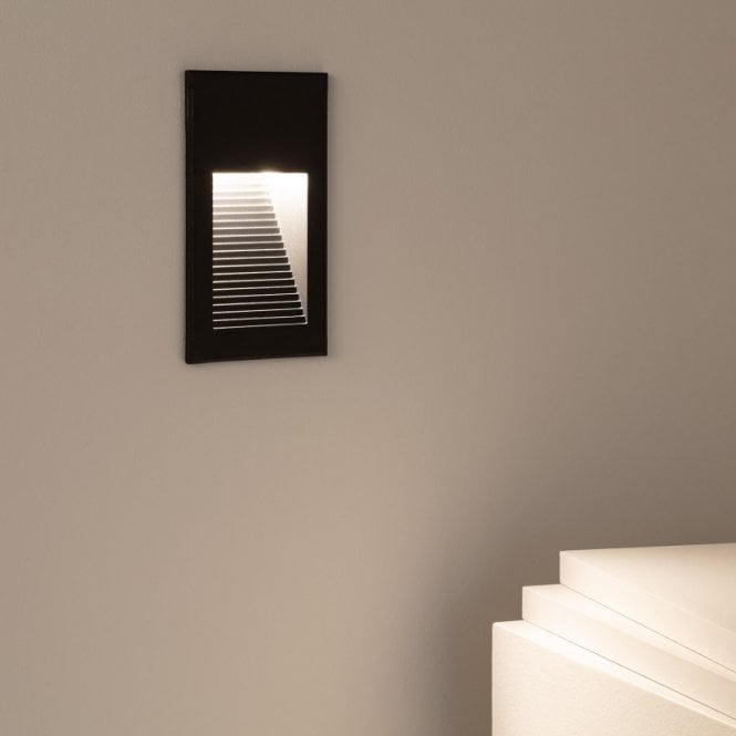 Edit Lighting Edit Goethe Warm White LED Recessed IP65 Outdoor Wall Light In Black Finish