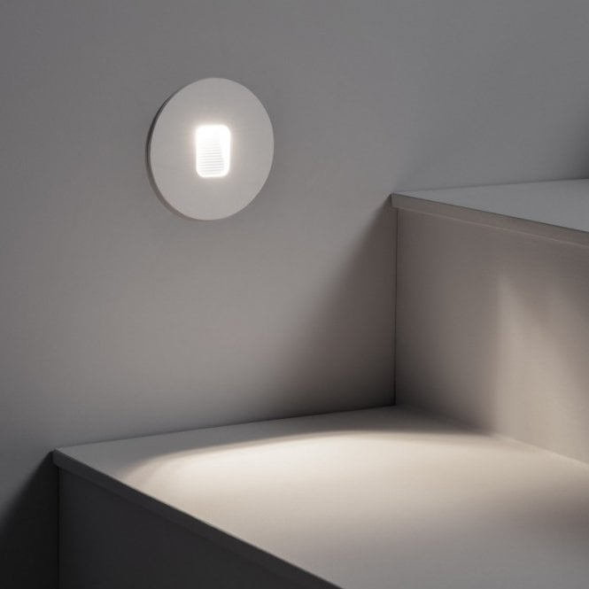 Edit Lighting Edit Grasset Outdoor Recessed Wall Light in White Finish With Daylight White LED