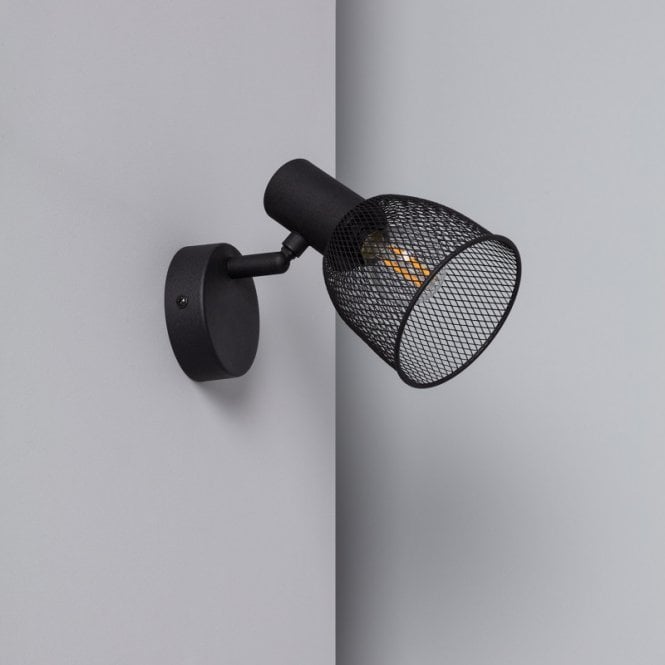 Edit Lighting Edit Grid Single Light Ceiling Spotlight Bar Fitting in Black Finish