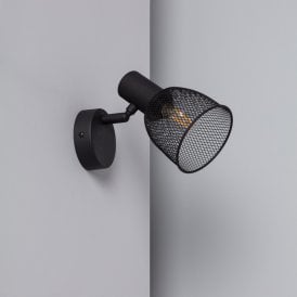 Edit Grid Single Light Ceiling Spotlight Bar Fitting in Black Finish