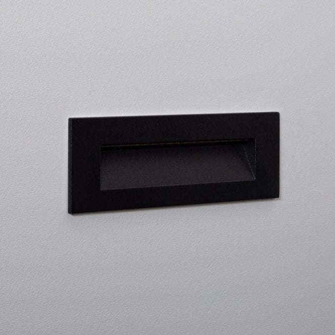 Edit Lighting Edit Groult Outdoor Recessed 6W Cool White LED Outdoor Wall Light In Black Finish