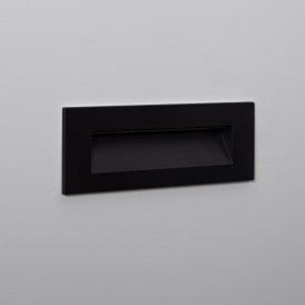 Edit Groult Outdoor Recessed 6W Cool White LED Outdoor Wall Light In Black Finish