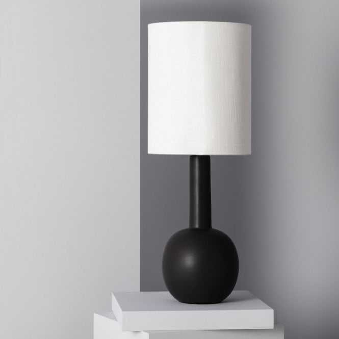 Edit Lighting Edit Guldan Single Light Table Lamp In Black And White Finish