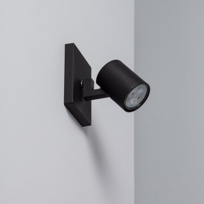 Edit Lighting Edit Gylu Single Light Spotlight Fitting in Black Finish