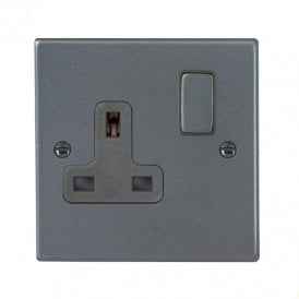 Edit Hartland 1 Gang Single UK Socket - Anthracite