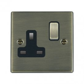 Edit Hartland 1 Gang Single UK Socket - Antique Brass