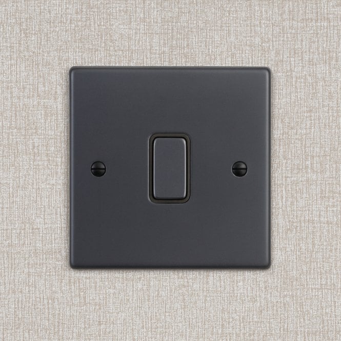 Edit Lighting Edit Hartland 1 Gang Two Way Rocker Switch - Anthracite