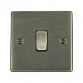 Edit Hartland 1 Gang Two Way Rocker Switch - Antique Brass & Black