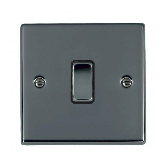 Edit Lighting Edit Hartland 1 Gang Two Way Rocker Switch - Black Nickel & Black